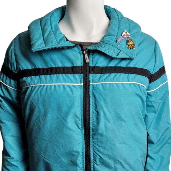 GERRY Womens Coat Jacket Size Medium Winter Outdoor Puffer Quilted Parka Green - Picture 3 of 10